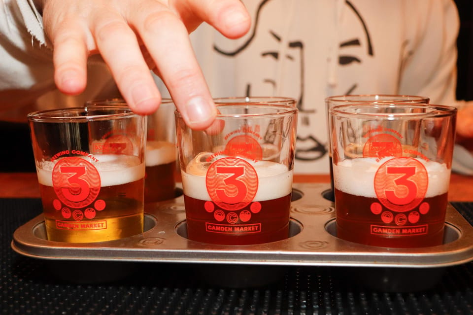3 Locks Brewing Company: Guided tasting and brewery tour - The guided tasting flight of 6 beers: how to get more out of it