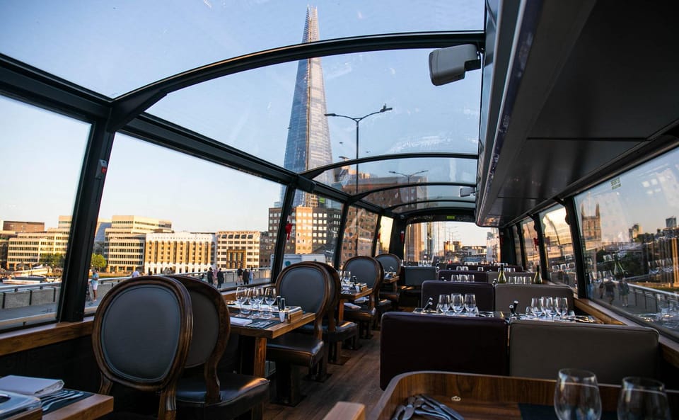 Gastronomic 6-course fine-dining dinner on Luxury London Bus - Panoramic glass roof: why it matters more than you think