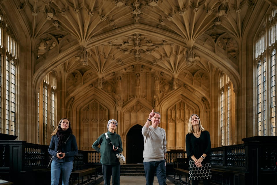 Harry Potter Bodleian Library, Oxford and Lacock Tour - Divinity School to Christ Church College: the Great Hall feeling and that staircase moment