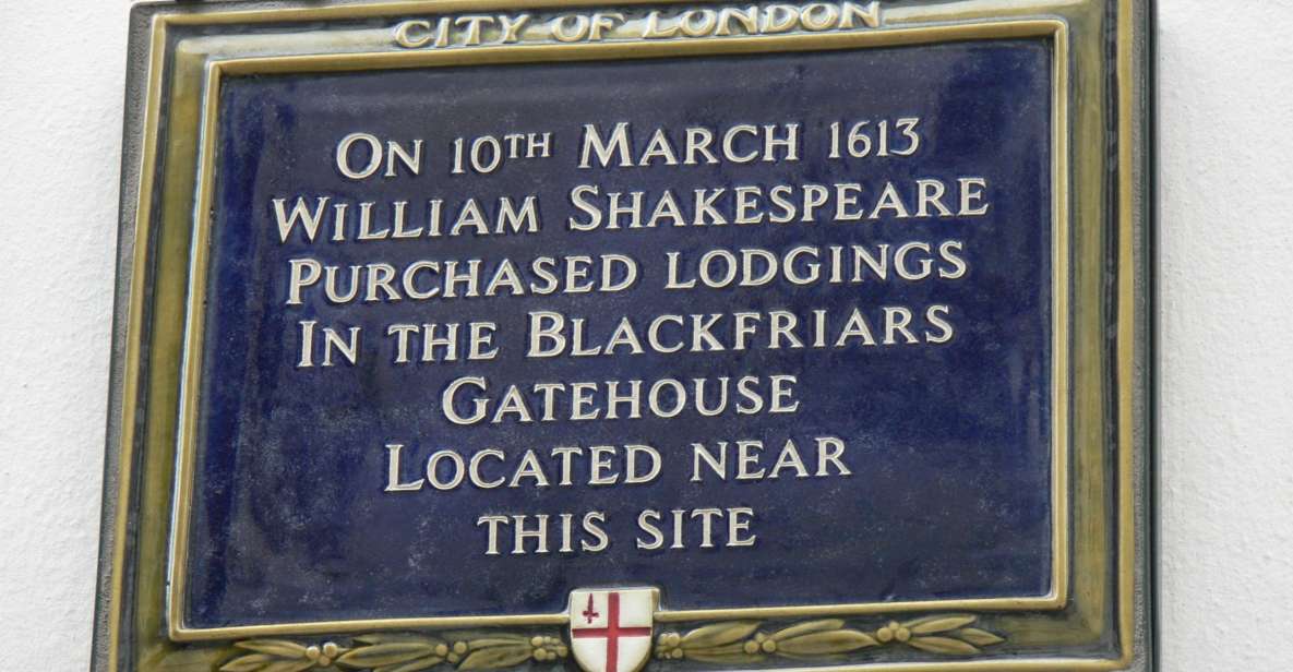 London: 2-Hour Shakespeare Walking Tour - Following Shakespeare’s footsteps through small memorials