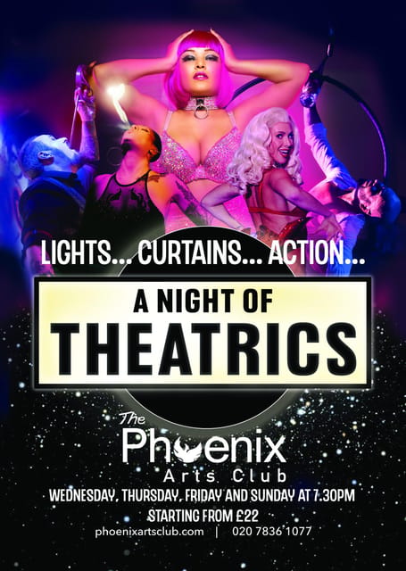 London: A Night of Theatrics! Cabaret Show - Your February 2025 dinner plan: set menu or cocktail with vegan mezze