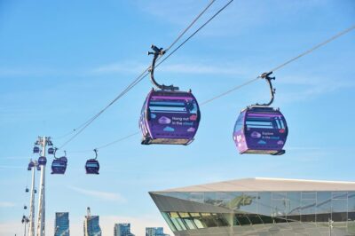 London: IFS Cloud Cable Car - The route: Greenwich Peninsula to the Royal Docks over the Thames