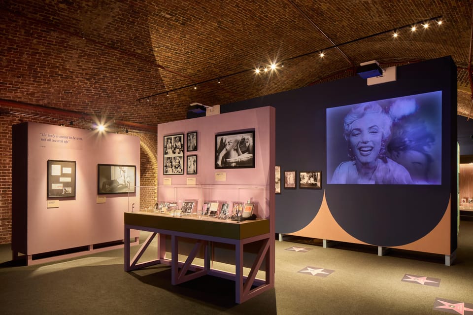 London: Marilyn: The Exhibition: Entrance Ticket - The object trail: letters, satin robes, shoes, and the everyday details