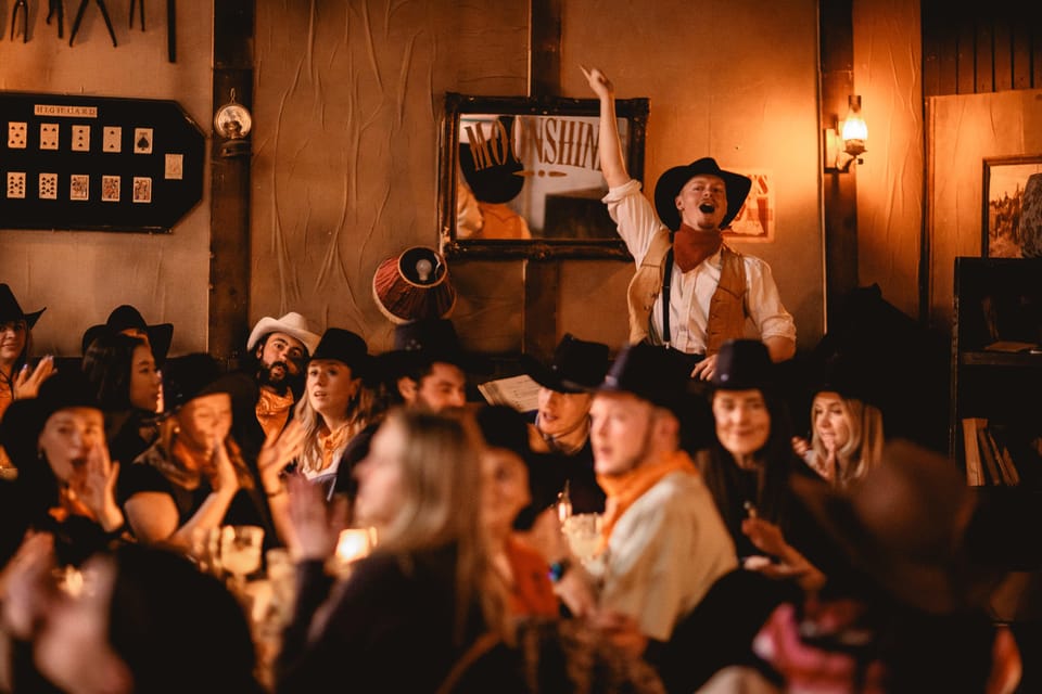 London: Wild West Saloon Immersive Cocktail Experience - The Sheriff, Clyde Cassidy, and Lady Ada: how the story moves