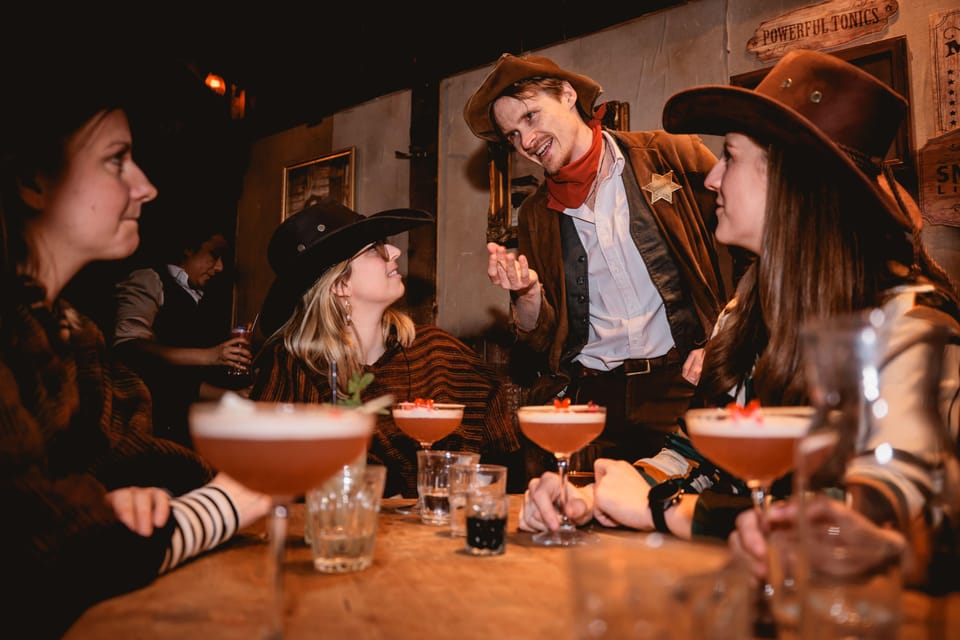 London: Wild West Saloon Immersive Cocktail Experience - Three personalized cocktails (and mocktails) from your smuggled moonshine